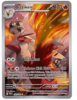 NM-Mint, English Pokemon Holo Blaziken - 192/182 - Illustration Rare SV - Destin - Image 1