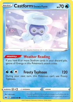 Castform Snowy Form (034/198) [Sword & Shield: Chilling Reign] - Image 1