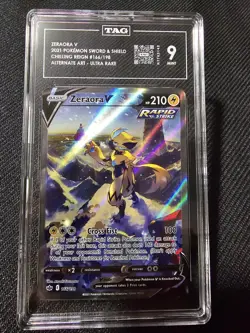 Zeraora V 166/198 Pokemon Chilling Reign Alternate Art Ultra Rare Mint TAG 9 - Image 1