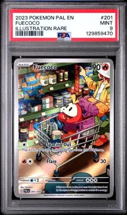 2023 Pokemon Paldea Evolved Fuecoco Illustration Rare #201 PSA 9 MINT 201/193 - Image 2