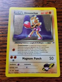 MP Rocket's Hitmonchan 011/132 Gym Heroes Holo Rare Pokemon - Image 1