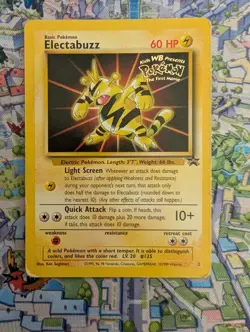 Electabuzz #2 The First Movie Black Star Promo MP Vintage WOTC - Pokemon TCG - Image 1