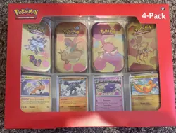 Pokemon Scarlet & Violet - 151 (4-Pack) Mini Tins w/ 4 Promos Costco Bundle - Image 1