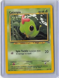 Pokemon TCG Neo Discovery Caterpie 53/75 MP - Image 1