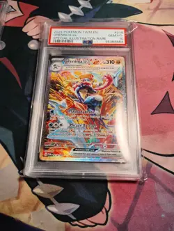 Pokemon Greninja EX 214/167 Twilight Masquerade Special Illustration PSA 10 - Image 1