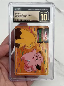 CGC Pristine 10 Clefairy Japanese Topsun VS 1998 No 035 Pokemon Drowzee POP 3 - Image 1