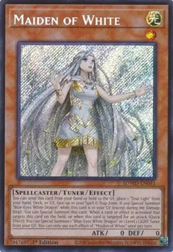 1x Maiden of White (Secret Rare) - 1st E NM Eng YuGiOh - Blue-Eyes White Destiny - Image 1