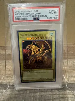 2023 Yugioh LC01-EN003 The Winged Dragon of Ra Ultra Limited PSA 10 Gem Mint - Image 1