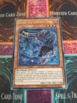 Yu-Gi-Oh! Secret Six Samurai - Doji SPWA-EN004 Secret Rare 1st Edition Near Mint - Image 1