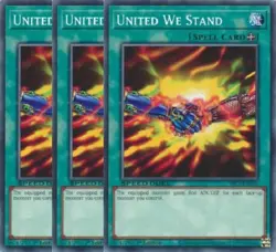 Yugioh - United We Stand x 3 - 1st Edition LP - Plus Free Holographic Card - Image 1