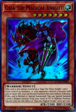 1X NM Gaia the Magical Knight - ROTD-EN001 - Super Rare 1st Edition yugioh - Image 1