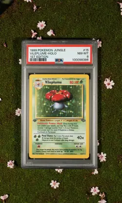 1999 Pokemon Jungle Vileplum #15 Holo 1st Edition PSA 8 Graded Card - Image 1