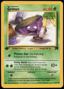 Grimer [1st Edition] #57 Team Rocket Pokemon Card - Image 1