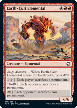 MTG-4x-Near Mint, English-Earth-Cult Elemental - Foil-Adventures in the Forgotte - Image 1