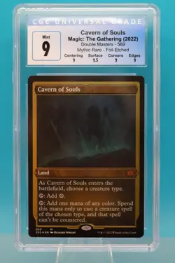 MTG Cavern Of Souls Foil Etched Double Masters 2022 CGC 9 - Image 1