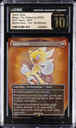 2025 MAGIC: THE GATHERING - SLD: SONIC #2081 SUPER STATE CGC 10 PERFECT - Image 1