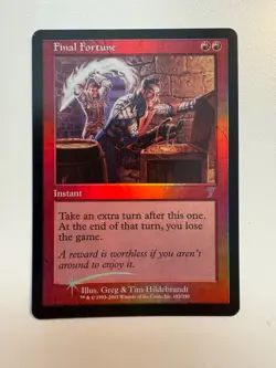 Final Fortune 7th Edition Foil MTG Lightly Played (Excellent) - Image 1