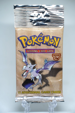 Pokemon WOTC Fossil Unlimited Booster Pack Vintage Sealed TCG Aerodactyl - Image 1