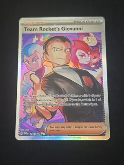 Team Rocket's Giovanni 238/182 Sv10: Destined Rivals SIR Holo Pokemon TCG NM/LP - Image 1