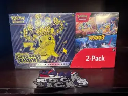 Pokemon Scarlet & Violet Surging Sparks ETB + Booster Bundle NEW Sealed - Image 1