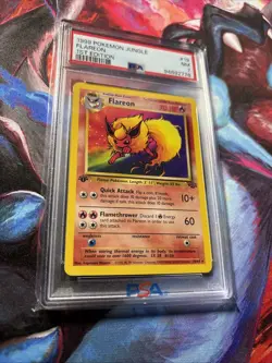Pokemon Flareon Jungle 1st Edition NON Holo Rare #19 PSA 7 - Image 1
