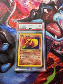 Pokemon Flareon Jungle 1st Edition NON Holo Rare #19 PSA 7 - Image 2
