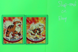 #58/59 GROWLITHE/ARCANINE 1999 Topps Pokemon TV Series 1 BLACK LOGO - Image 1