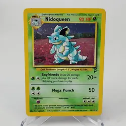 Pokemon TCG Nidoqueen Holo Unlimited Card 12/130 Base Set 2 MP - Image 1