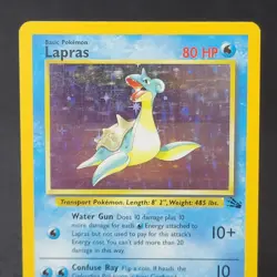 Pokemon TCG Lapras 10/62 Fossil Set 1999 Holo Rare -MP - Image 3