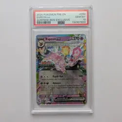 Pokemon TCG Prismatic Evolutions Espeon EX 034/131 Stamped Promo PSA 10 GEM MT - Image 4
