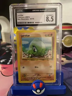 Pokemon TCG Larvitar 57/75 Neo Discovery CGC 8.5 - Image 1