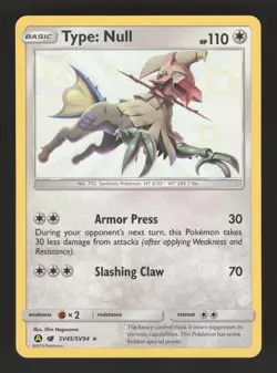 Type: Null SV45/SV94 Pokemon Hidden Fates Holo Card - Image 1
