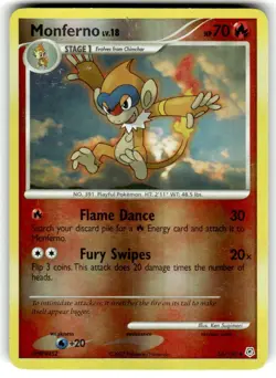 Monferno 56/130 | DP - Diamond & Pearl | REVERSE HOLO | Pokemon TCG - Image 1