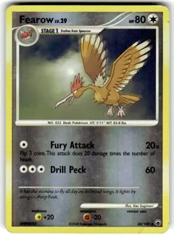 Fearow 36/100 DP Majestic Dawn Reverse Holo Pokemon TCG Card - Image 1