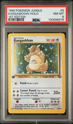 1999 POKEMON TCG JUNGLE KANGASKHAN HOLO #5 1ST EDITION PSA 8 Graded Card - Image 1