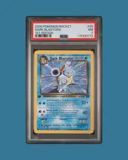 2000 Pokemon Rocket #20 Dark Blastoise 1st Edition PSA 7 Graded Card - Image 1