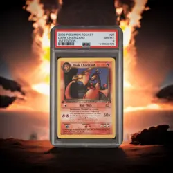 2000 Pokemon Rocket #21 Dark Charizard 1st Edition PSA 8 Graded Card - Image 1