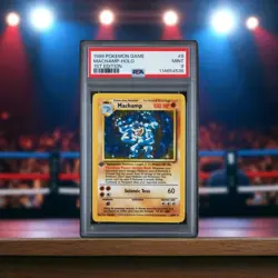 1999 Pokemon Base Set Machamp #8 1st Edition Holo PSA 9 Graded Card - Image 1