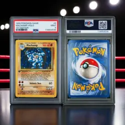 1999 Pokemon Base Set Machamp #8 1st Edition Holo PSA 9 Graded Card - Image 2