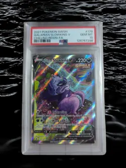 Pokemon Chilling Reign Galarian Slowking V #179 Full Art PSA 10 Graded Card - Image 1