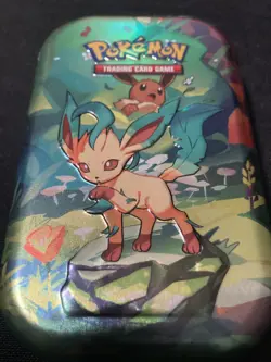 *EMPTY* Pokemon Prismatic Mini Tin - Leafeon - NO COIN. NO ART CARD. NO PACKS! - Image 1