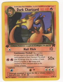 Pokemon - Dark Charizard 21/82 Team Rocket Regular - 1st Edition! - Image 1