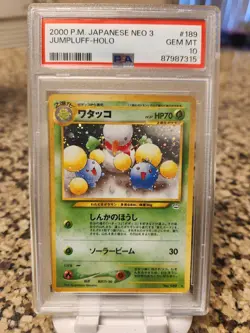 Pokemon Neo 3 JumpLuff-Holo #189 2000 Japanese PSA 10 - Image 1