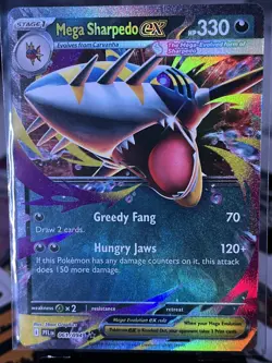 Pokemon TCG Mega Sharpedo EX 061/094 - Phantasmal Flames - MINT - Image 1