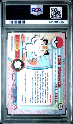 2000 TOPPS CHROME POKEMON T.V. #52 MEOWTH PSA 10 - Image 2