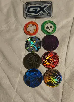 Pokemon Assorted Lot, Metal Coins, Plastic Coins, Pins ,dice ,Tin Ball - Image 2