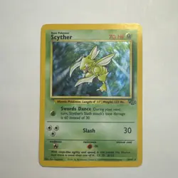 Pokemon Jungle - Scyther 10/64 MP WoTC HOLO Card Base Set / Fossil/1999/Rare - Image 1