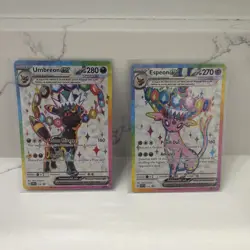 Pokemon TCG Umbreon Ex Espeon Ex Svp 175 176 Promo Pair NM Prismatic Evolution - Image 1