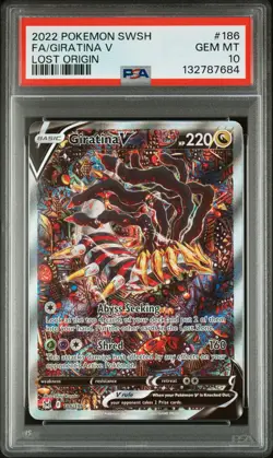 2022 POKEMON SWORD & SHIELD LOST ORIGIN #186 FULL ART/GIRATINA V PSA 10 - Image 1