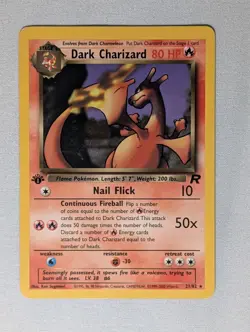 Pokemon TGC - Dark Charizard 21/82 Team Rocket - 1st Edition LP - Image 1